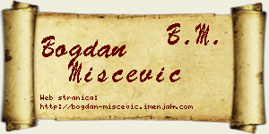 Bogdan Miščević vizit kartica
